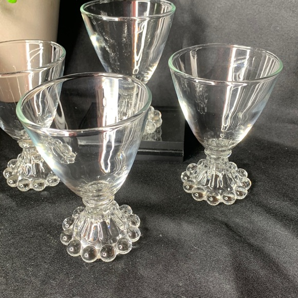 Set of 4 VTG MCM Berwick Boopie Clear liquor cocktail glasses by ANCHOR HOCKING - Picture 3 of 8